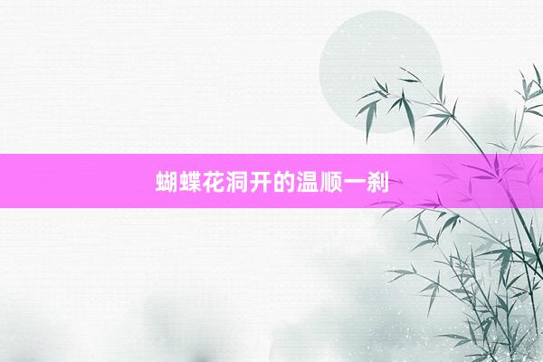 蝴蝶花洞开的温顺一刹